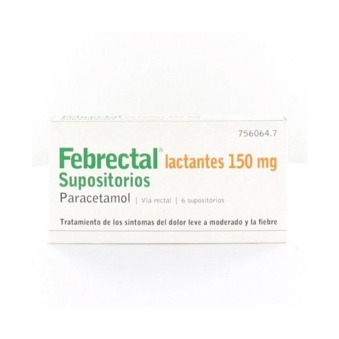 Febrectal Lactantes 150mg 6 supositorios