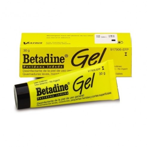 Betadine 100mg/g gel tópico 30g