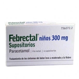 Febrectal infantil 300mg 6...