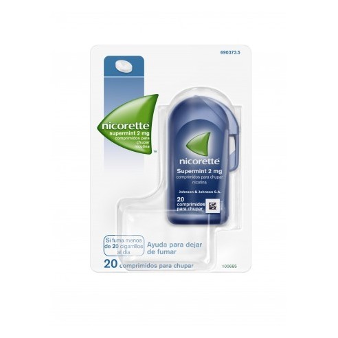 NICORETTE SUPERMINT EFG 2 MG 20 COMPRIMIDOS PARA CHUPAR