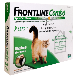 FRONTLINE COMBO GATO 60-50 MG SOLUCION SPOT-ON 3 PIPETAS 0.5 ML