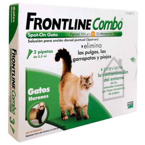 FRONTLINE COMBO GATO 60-50 MG SOLUCION SPOT-ON 3 PIPETAS 0.5 ML