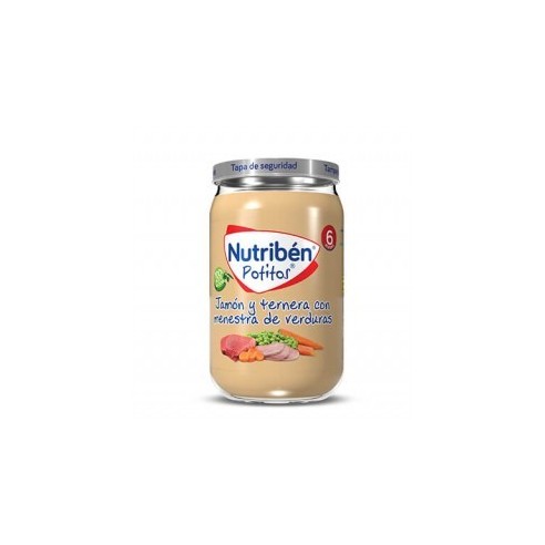 Nutriben Jamon Y Ternera Con Menestra De Verduras  Potito 235 G