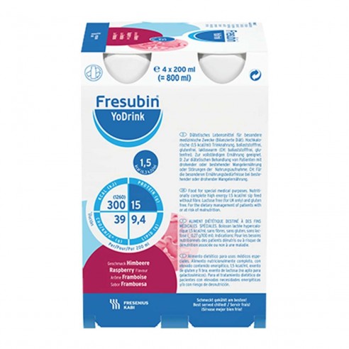 Fresubin Yodrink Frambuesa 4 X 200 mL
