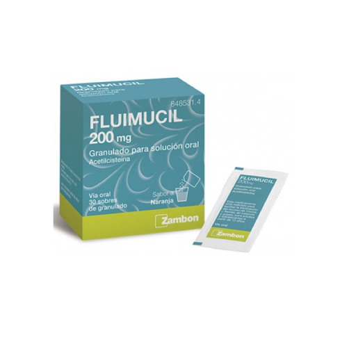 Fluimucil 200 mg granulado 30 sobres