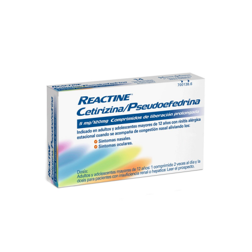 Reactine Cetiriza/Pseudoefedrina...
