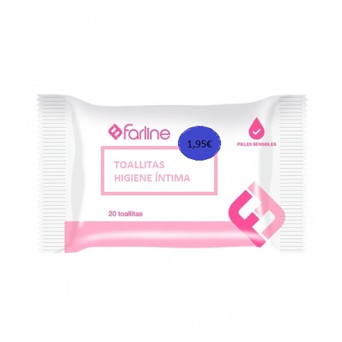 Toallitas higiene íntima Farline 20 U