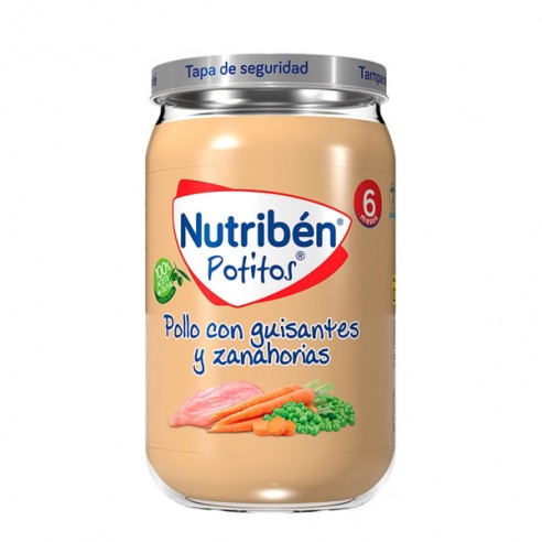 Nutribén Potito Pollo con guisantes y...