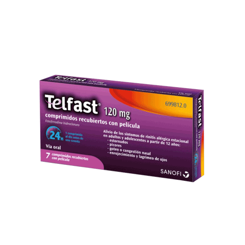 Telfast 120 mg 7 comprimidos recubiertos