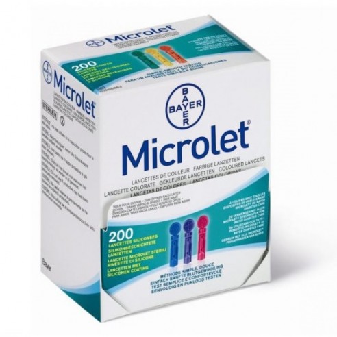 Microlet Lancetas Color 200 Unidades