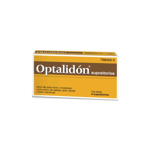 Optalidon 500 mg/75 mg 6 Supositorios