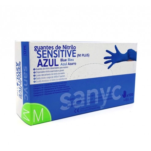 Guantes Nitrilo Sanyc  T M 100 unidades