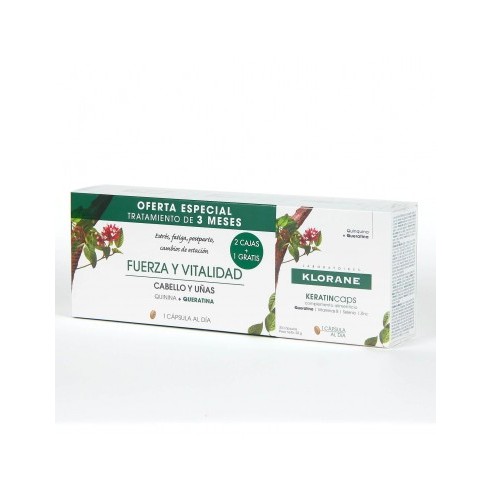 Klorane Trio Keratincaps 3 cajas 30...