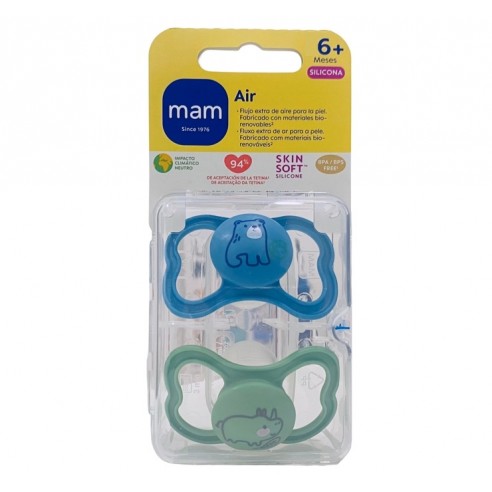 Mam Air 6+ Chupete silicona azul 2...