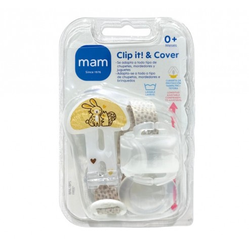 Mam broche chupete clip it! cover beige