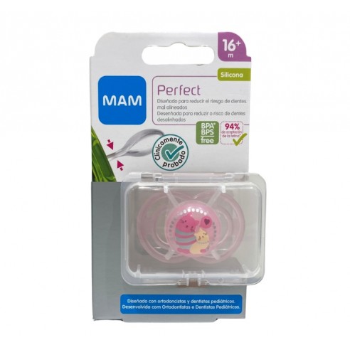 Mam chupete silicona perfect +16 m rosa