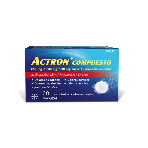 Actron compuesto 20 comprimidos...