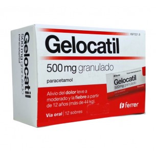 Gelocatil 500mg 12 sobres...