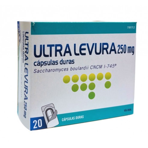 Ultra Levura 250 mg 20 cápsulas duras