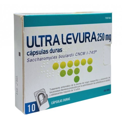 Ultra Levura 250 mg 10 cápsulas duras