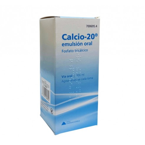 Calcio 20 Emulsión oral 300 mL