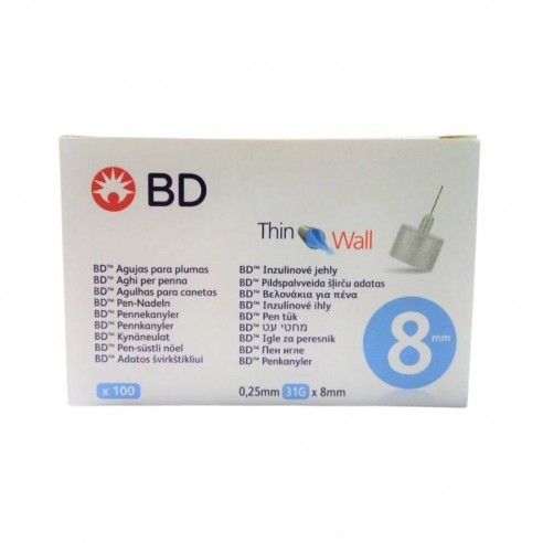 Agujas para Plumas BD 31G (0,25x8 mm)...