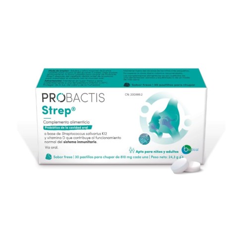 Probactis Strep 30 comp. chupar sabor...