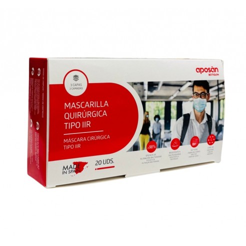 Aposán Mascarilla Quirúrgica IIR Azul...