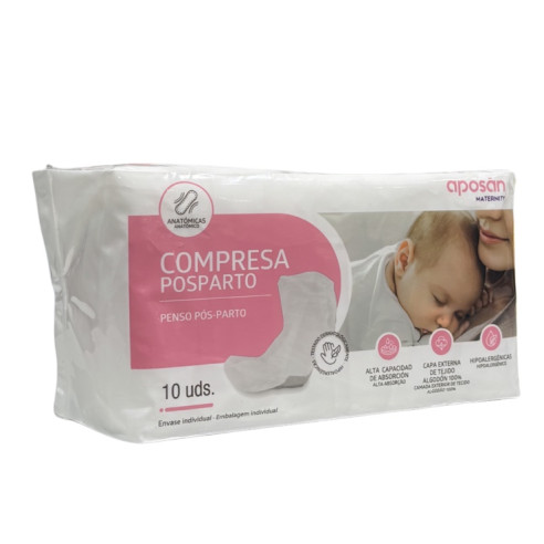 Aposan Compresas Posparto 10 unidades
