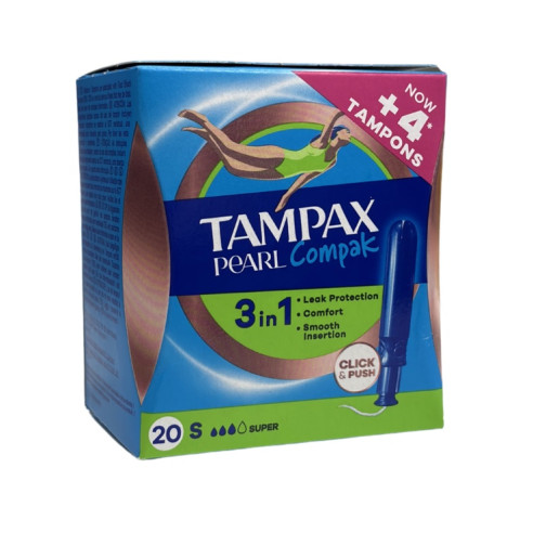 Tampax Compak Pearl Súper 16 unidades