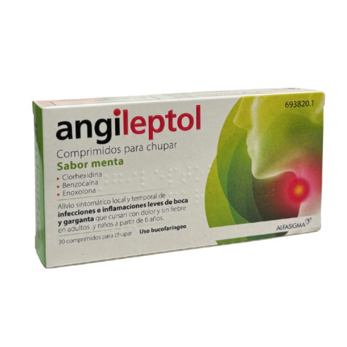 Angileptol 30 comprimidos para chupar...